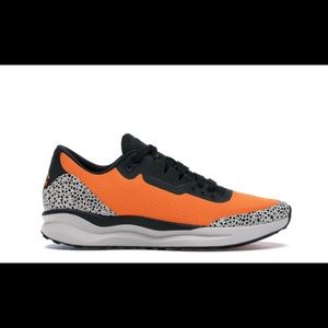 Jordan Orange Black Grey Speckle Athletic Sneakers